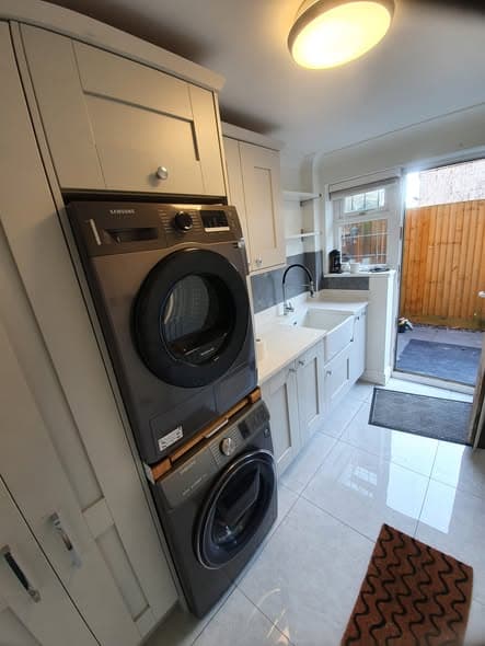 Utility room install, shaker units and butler sink — Kitchen Fitting by Emir Handyman in Essex & East London